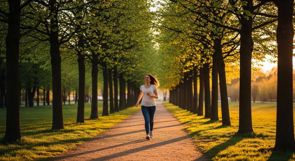 Stress reduzieren im Alltag durch Bewegung und Spaziergänge in der Natur für mehr Energie.