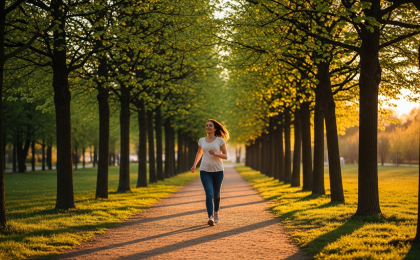 Stress reduzieren im Alltag durch Bewegung und Spaziergänge in der Natur für mehr Energie.