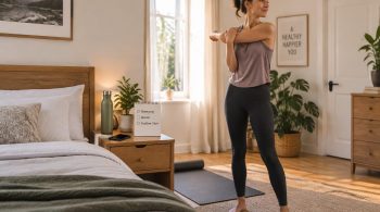 Nachhaltige Fitness Gewohnheiten mit kurzer Morgenroutine und Wasser